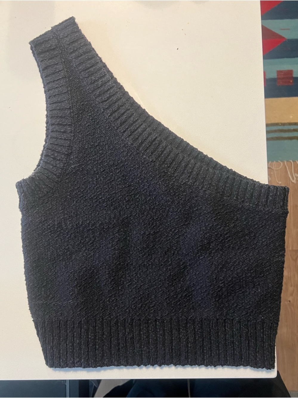 Madewell One-Shoulder Knit Tank - Black